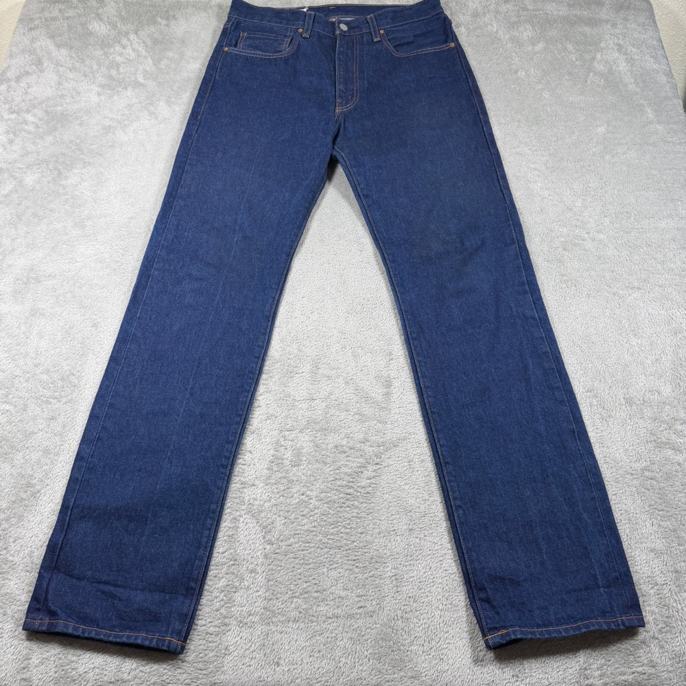 Levis Japanese Selvedge Jeans Men 31x34 505 Regular Dark Indigo Straight‎ Leg